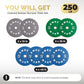 2 Inch Bumper Plates，10-500lbs，Barbell Rubber Olympic Weight Plates Set for Home Gym, Strength Training & Weight Lifting, Multiple Options Colors