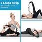 lefeke Foot and Calf Fascia Stretcher for Plantar Fasciitis, Achilles Tendonitis, Yoga Straps for Stretching, Adjustable Stretch Strap for Foot Leg Thigh(Black)