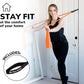 7Ft Long Resistance Bands for Stretching - Resistance Bands Set with Door Anchor - Exercise Bands Including Carry Pouch, E-Book & App - Latex-Free Workout Bands