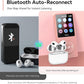 AGPTEK A02 MP3 Player with Bluetooth 5.3, 1.8 inch Screen Portable Music Player with Speaker, FM Radio, Voice Recorder, Supports Expanded Up to 128GB(Rose Gold, 64GB)