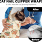 27.6"Cat Grooming Wrap, Self Adhesive Cat Wrap for Cutting Nails, Anti-Escape Calming Cat Swaddle Wrap for Medicine Ear Cleaning, Anti-Scratch Cats Burrito Restraint Blanket, Multifunctional Pet Tool