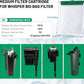 16 Count Medium Filter Cartridges Compatible with Whisper Bio Bag Filters, Large Aquarium Filter Cartridge for Whisper 10i/IQ10/PF10 and Repto Filter 90 GPH