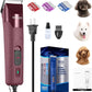 Professional Dog Grooming Electric Corded Clipper Super 2-Speed,Low Noise,Cool & Quiet Running Design for Thick Heavy Coats,Dogs,Cats and Other Animal (Brown)