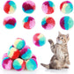 Rainbow Cat Toy Kit - 20PCS Soft Pom Pom Balls for Indoor Cat Play & Exercise