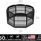 IRIS USA 34" 8-Panel Dog Playpen, 63 x 63 x 35, Puppy Fence, Puppy Playpen, Dog Play Pen Indoors, Pet Fence, Puppies/Small Dogs, Black
