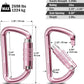 FresKaro 3inch 12kN-2698lbs Auto Locking Carabiner Clips, Solid D Shape, Heavy Duty 7075 Aluminum, Lightweight 1.09oz, Rust Proof, for Hammock, Hiking, Dog Leash, Keychain etc., Multi-Colors