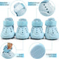 Dog Shoes, Dog Sandals for Hot Pavement, Non-Slip Waterproof Dog Booties for Winter Snowy Day and Summer, Adjustable Straps Easy-Clean Beach Outdoor Pet Boots Rugged Sole-4Pcs Blue