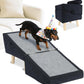Dog Stairs for Small Dogs and Cats – 2-in-1 Dog Ramp for Bed and Couch, 16.5'' Foldable Wooden Pet Steps, Sturdy Multi-Use Split Ottoman Design, Dark Blue