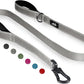 TwoEar 6FT 1IN Strong Gray Dog Leash with 2 Padded Handles, Traffic Handle Extra Control, Comfortable Soft Dual Handle, Auto Lock Hook, Reflective Walking Lead for Small Medium and Large Dogs