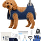 Pet Grooming Hammock Kit for Dogs & Cats - Includes Hammock Harness, Nail Clippers, Nail File, Grooming Glove, Dematting Comb, S-Hooks, Carabiners & Storage Bag for Easy Home Grooming Large (93×56) cm