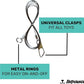 Replacement Strings for Cat Wand Toy - 3-Pieces - Chew-Proof Metal Wire and 2 Durable Paracord Strings - Heavy Chewers Pack Cat Wand Toy Refill Strings with Universal Clasps for All Lures