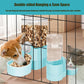 GPY Automatic Hanging Gravity Pet Feeder and Water Dispenser Set ，Automatic Dog Feeder and Dog Water Dispenser for Dogs Cats Pets Animals Large Capacity (Blue Water Feeder&Food Feeder) (Blue)