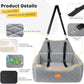 Dog Car Seat for Large/Medium Dog, Booster Seat for Dogs Under 55Lbs or 2 Small Puppy, Detachable and Washable Travel Pet Bed with Thick Cushion and Storage Pockets (Gray)
