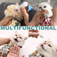 Cat Grooming Wrap for Cutting Nails with Cat Nail Clipper, Self-Adherent Wrap for Ear Cleaning, Anti-Runaway/Scratch, Cat Swaddle Wrap for Calming, Cow White