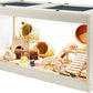 Prolee Hamster Cage Wooden, Mice and Rat Habitat, Hamster Cage with Openable Mesh Top, Clear Acrylic Solid Built with Lock Design, Oak 40"
