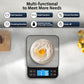 BOMATA Large Kitchen Scale with 0.1g/0.001oz High Precision, 5kg/11lb Bakery Scale with% Percentage Function, USB Rechargeable, Full-View Angle LCD with Backlight, Stainless Steel Pan