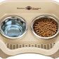 Neater Pet Brands Neater Feeder Deluxe Mess Proof Dog Bowls Elevated for Small Dogs Under 19 lbs, Made in USA, No Spill Raised Dog Food Bowl Stand Feeding Station, Food and Water Bowl Set, Cappuccino