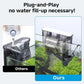 AQQA Quiet 20-30 Gallon Fish Tank Filters - Auto Start Hang on Back Aquarium Filter, 6W/ 8W Adjustable Flow, Deodorization Decontamination Filter System AQ168 (6W 158GPH)