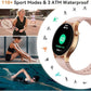 aeac Smart Watch for Women, 1.32'' AMOLED Ultra-Clear Screen Activity Trackers with Heart Rate/Sleep/SpO2 Monitor, Smartwatch for iPhone/Samsung/Android, 110+ Sport Modes Waterproof Fitness Watch