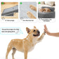 Dog Stairs for Small Dogs and Cats – 2-in-1 Dog Ramp for Bed and Couch, 16.5'' Foldable Wooden Pet Steps, Sturdy Multi-Use Split Ottoman Design, Dark Grey