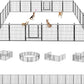 Dog Playpen 32 inch 24 Panels Indoor Outdoor Dog Pen for Medium/Small Dogs Heavy Duty Metal Dog Fence Outdoor for Yard, Puppy Playpen with Door Portable Pet Fence for RV Camping Yard
