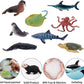 TOYMANY 24pcs Mini Ocean Animal Figurines: Realistic Cake Toppers with Sharks, Whales & Octopus - Great for Kids' Parties, Gifts & School Projects