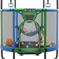YORIN Trampoline for Kids 66'' 60'' 55'' Toddler Mini Small Trampoline Outdoor Indoor Trampoline W Basketball Hoop, Swing, Adjustable Gymnastics Bar, Gift for Baby, Toddlers & Kids