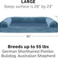 Furhaven Orthopedic Dog Bed for Large/Medium Dogs w/ Removable Bolsters & Washable Cover, For Dogs Up to 55 lbs - Faux Fur & Velvet Sofa - Harbor Blue, Large