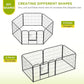 BestPet | Dog Playpen | 24 Inch, 6 Panels | Heavy Duty Metal Pet Exercise Pen | Indoor Outdoor Fence Panels | Rust-Resistant, Removable, Tool-Free Setup | Anti-Skid, Expandable Design