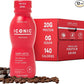 Iconic Protein Drinks, Café Latte (12 Pack) - Sugar Free & Low Carb - 20g Protein + 100mg Caffeine - Lactose Free, Gluten Free - Keto Friendly Protein Coffee
