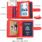Melsbrinna RFID Passport Holder for Travel, Unisex Adults, Red, PU Leather, RFID Blocking, Passport Cover