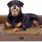 Orthopedic Waterproof Dog Bed for Extra Large Dogs, Memory Foam XL Dog Bed with Sides, Egg-Crate Foam and Non-Slip Bottom Jumbo Dogs Couch Beds with Washable Removable Cover(Jumbo,Brown)