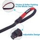 PetBonus 2 Packs Short Dog Leash, Safety Wrist Strap for Retractable Dog Leash, Reflective Design and Adjustable Soft Padded Handle, Extra Layer Security for Pet Stroller (Red, Red)