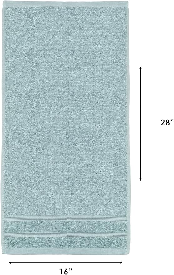 Kaufman - Premium Hand Towels Set for Bathroom, Spa, Gym, and Face Towel 100% Cotton Ring Spun, Ultra Soft Feel and Highly Absorbent Towels (Aqua, 72-PK)