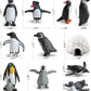 11PCS Penguin Toys, Plastic Arctic Animal Penguin Figures for Kids, Realistic Polar Animals Penguin Figurines Set with Igloo Model, Cake Topper Winter Miniature Toys Decoration