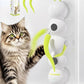 Interactive Caterpillar Cat Toy, Motion Sensor, Simulation of Biological Trajectory, ABS, USB Rechargeable, Stable Suction Cup, Cat Feather Toys for Indoor Cats, Caterpillar Smart Toy with 2 Tails