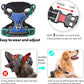 Timos Dog Harness, No Pull Dog Harness 3 Snap Buckles Adjustable Reflective No Choke Pet Vest for Small Dog with Soft Padded Control Training Handle for Outdoor Training,Lock Blue, S