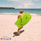 PMU 33 Inch Lime Green Bodyboard - Lightweight Wrist Leash, Surf Mania, Slick Bottom Boards for Beach, Sea & Pool - Surfing Board for Kids, Teens & Adults Wave Conditions Pkg/1