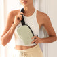 ODODOS Unisex Mini Belt Bag with Adjustable Strap Small Fanny Pack for Workout Running Traveling Hiking, Khaki