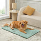 Made4Pets Dog Crate Pad Bed for Large Dogs, Washable & Reversible, Anti-Slip Kennel Mat for Cozy Sleeping, Soft Fluffy Dog Bed for Indoor & Outdoor Use, 44"x32", Green