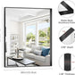 Black Bathroom Mirror, 40x48 Inch Rectangular Framed Mirror, Large Wall Mounted Bathroom Vanity Mirror Over Sink for Bedroom,Restroom, Living Room, Hangs Vertically or Horizontally