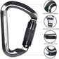 SEPEAK UIAA 30kN Climbing Carabiner Clips, Professional Heavy Duty Twist Locking Carabiners for Climbing,Mountaineering, Rappelling, Camping, Hiking, Swings, Large D Ring Hooks