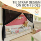 4 Corners Mosquito Net for Mosquiteros para Camas Bed Canopies Netting Bed Drapes Rectangular Mosquito Mesh for Camping Home Outdoor Travel(Black,L78 X W71 X H67 Inch,Opening)
