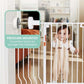 Mom's Choice GROWNSY Baby Gate, 29.5"-53" Auto-Close Dog Gate for Stairs & Doorways, Pressure-Mounted Easy Install Baby Gate - No Drill, Anti-Trip, Walk Through, Safe & Durable