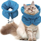 Cat Recovery Collar, Soft Adjustable Cat Cone Alternative, Lightweight Waterproof Fasteners Collars for Cats Kittens Puppies, After Surgery Stop Licking and Daily Use (Lake Blue, S(Neck5.5-9.8"))