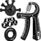 Grip Strength Trainer Kit, Adjustable Forearm Strengthener, Hand Grip Strengthener Balls, Finger Exerciser & Stretcher for Strength Training, Recovery & Flexibility
