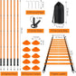 Soccer Agility Training Equipment: 6 Soccer Agility Poles, 20ft Agility Ladder, 10 Soccer Cones, 1 Jump Rope. Soccer Training Poles for Speed Training, Agility Training