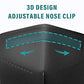 LEMENT 25pcs KN95 Face Mask Black 5 Layer Cup Dust Safety Masks Filter Efficiency≥95% Breathable Elastic Ear Loops Black Masks