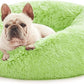 Love's cabin 20in Cat Beds for Indoor Cats - Cat Bed with Machine Washable, Waterproof Bottom - Light Green Fluffy Dog and Pet Calming Cushion Bed for Joint-Relief and Sleep Improvement