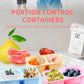 portion control containers, 3 pcs Double Set reusable food Containers. Silicone Weight loss meal box Meal Prep & On-the-Go [work, gym]